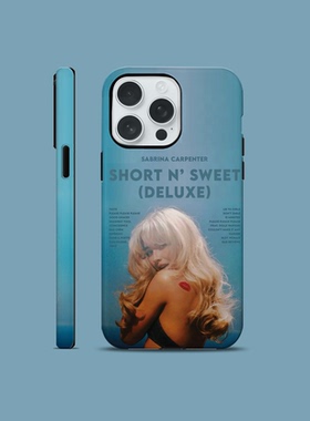 Sabrina Carpenter专辑同款蓝底欧美明星周边 个性iPhone手机壳