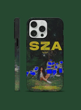 潮热款SZA明星周边适用iPhone12/13/14/15，复古风潮流防摔手机壳
