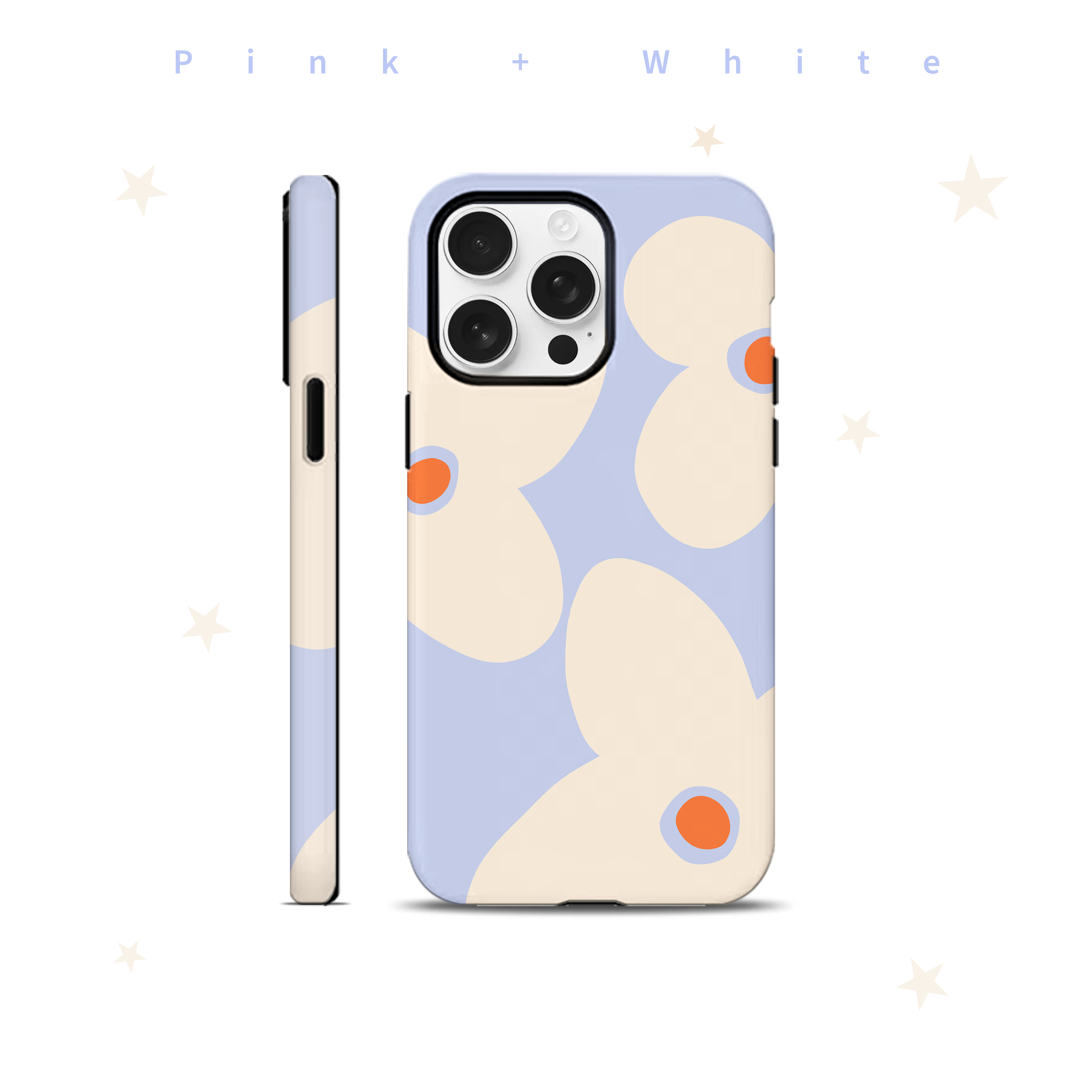 Pink+White 可爱小花 原创新品韩国进口二合一菲林手机保护壳（49）