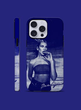 Dua Lipa同款蓝调风 时尚爆款明星周边个性潮牌 防摔二合一手机壳