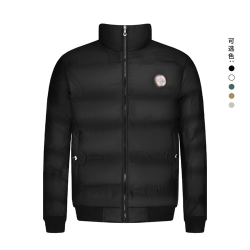 金属章仔白鸭绒多色羽绒服爵迪斯
