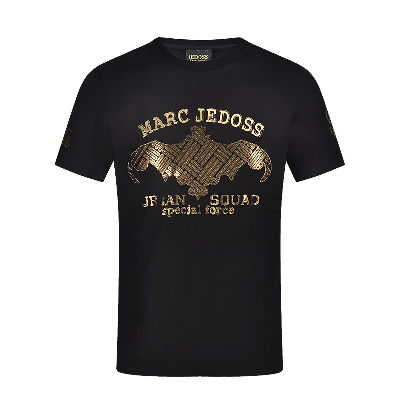JEDOSS/爵迪斯男装春夏专柜新款烫钻修身短袖T恤玉蝉丝0321
