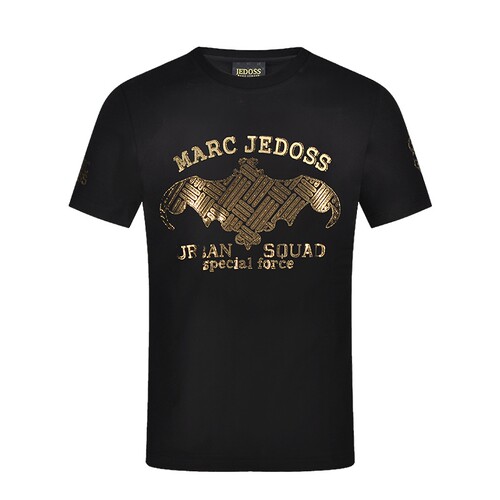 JEDOSS/爵迪斯男装春夏专柜新款烫钻修身短袖T恤玉蝉丝0321