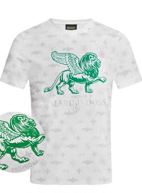 JEDOSS/爵迪斯夏季专柜同款烫钻印花LOGO短袖潮流时尚T恤159