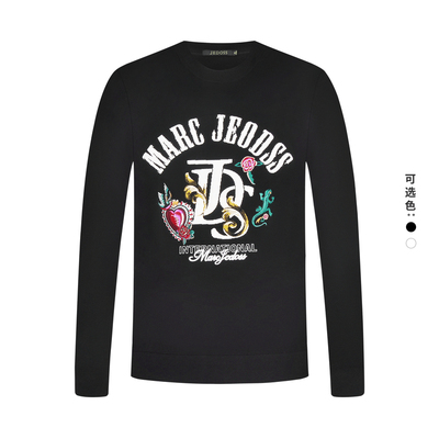 JEDOSS/爵迪斯男装2025秋季新款花卉动物提花刺绣长袖针织衫ZS002
