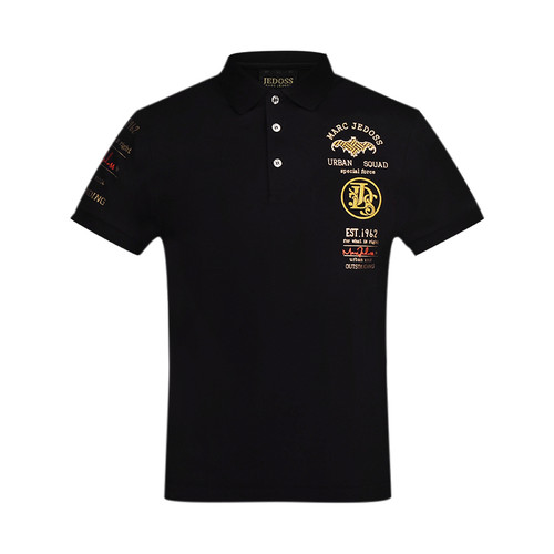 JEDOSS/爵迪斯男装夏季专柜新款水晶砂POLO领短袖T恤YF072BS