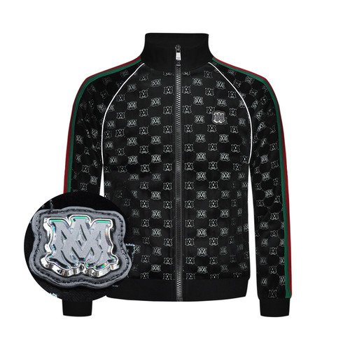 JEDOSS/爵迪斯男装秋冬专柜新款满印烧花织边针织外套AS026