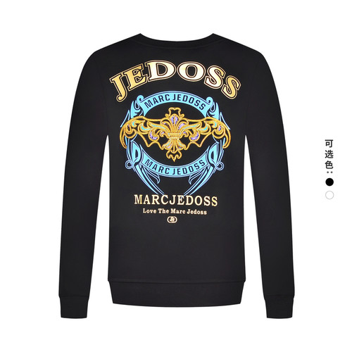 JEDOSS/爵迪斯男装2025秋季新款字母LOGO金线刺绣长袖卫衣薄BZ172