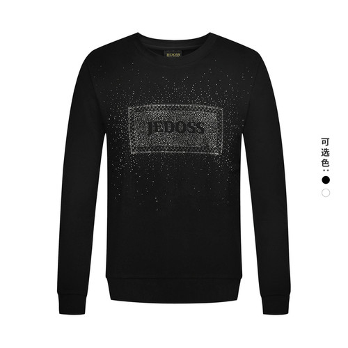 JEDOSS/爵迪斯男装秋冬专柜新款字母烫钻圆领套头卫衣AM013