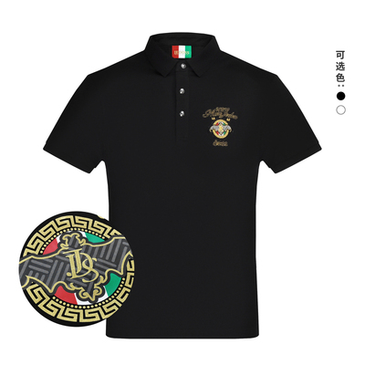 JEDOSS/爵迪斯男装2025春夏新款经典LOGO炫彩刺绣短袖POLO衫AM121