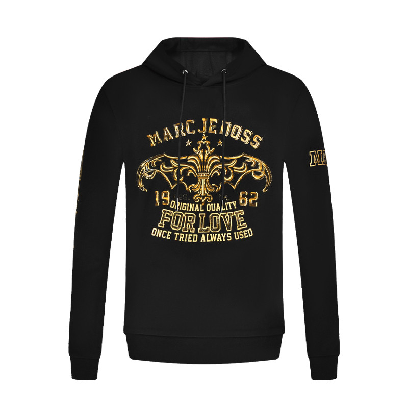 JEDOSS/爵迪斯男装秋冬新款经典LOGO烫金胶印连帽套头卫衣005