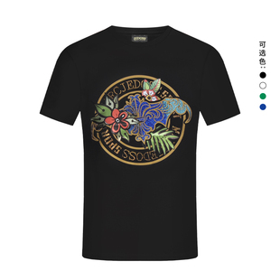 LOGO烫钻印花短袖 JEDOSS T恤T0001AM 经典 新款 爵迪斯男装 夏季