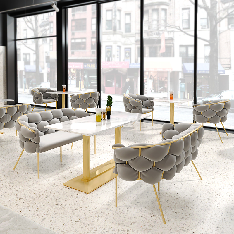 甜品奶茶店桌椅组合西餐厅休闲