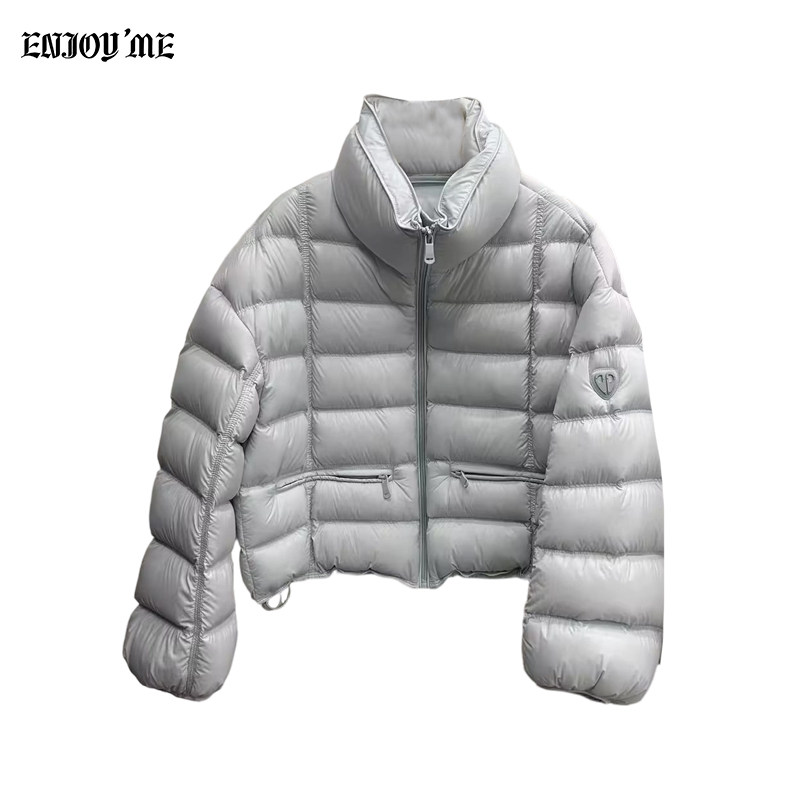 ENJOYME商场同款小立领短款羽绒服女2026春季白鸭绒保暖长袖外套,女装/女士精品,羽绒服,淘宝优惠券,粉丝福利购,淘宝优惠卷