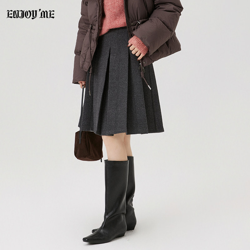 ENJOYME商场同款miu系腰带半身裙