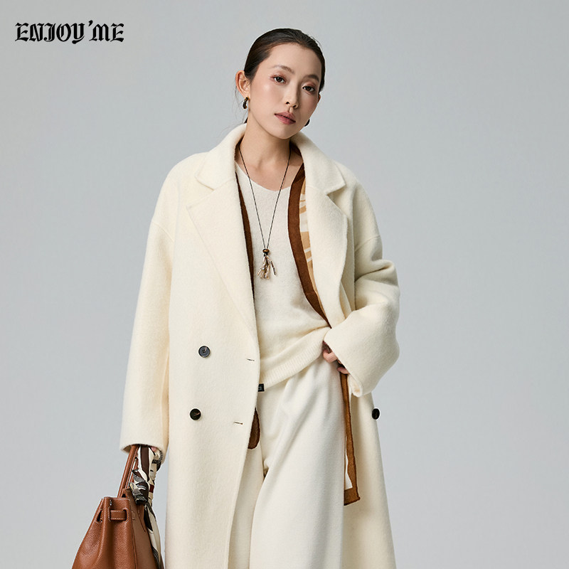 ENJOY商场同款显瘦毛呢大衣女