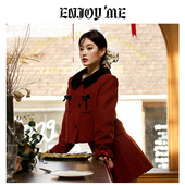 高腰半身裙两件套 女冬季 外套短款 新款 ENJOYME新年战袍小香风套装