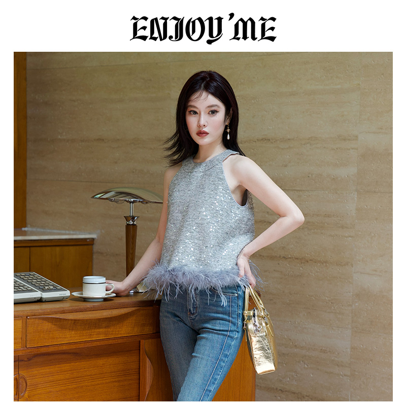 ENJOYME商场同款法式高级感背心