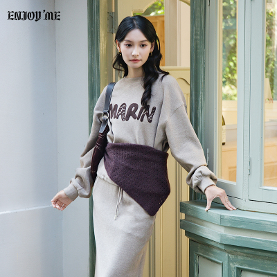 ENJOYME美式复古百搭卫衣套装