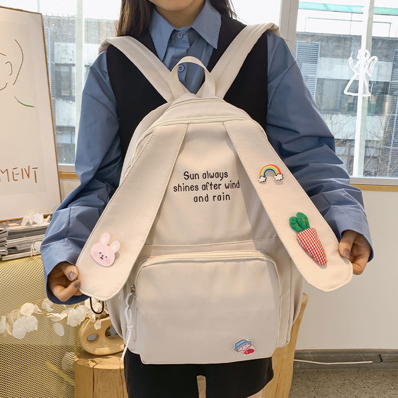 日系可爱卡通兔耳朵软妹少女背包