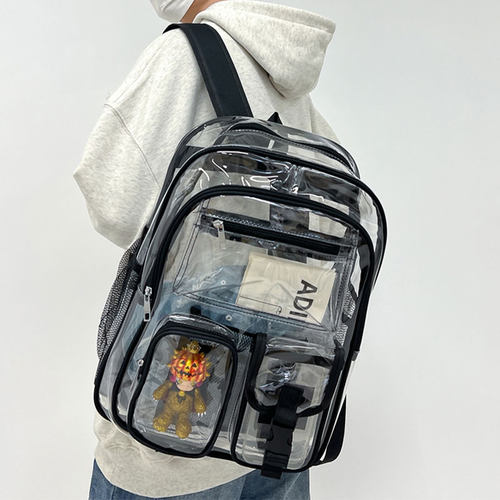 大容量防水游泳学生考试透明背包