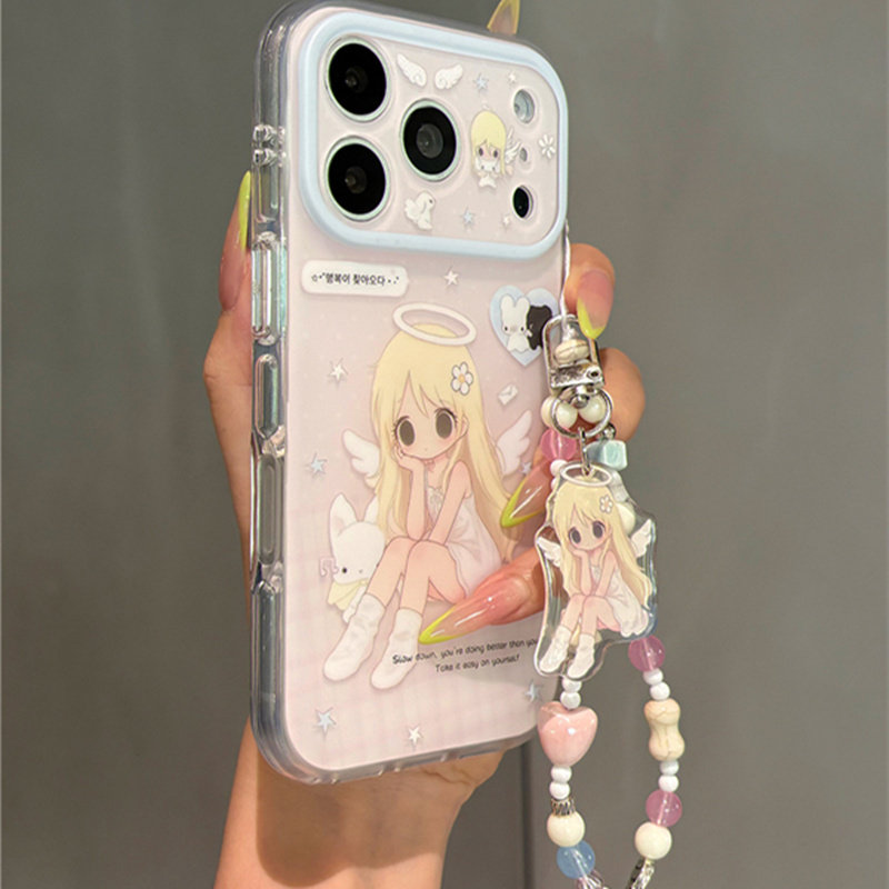 适用iPhone17/16手机壳15/14苹果x/xs野有上秋13手提挂件链条12网红超火6/7/8plus新11pro卡通xr可爱5s壳Air