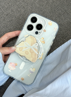 适用oppoA58手机壳A1A2A3A5A6pro奶酪磁吸支架a97a96a93a92s卡通a55a57a53网红超火A72a79a77高级a32A11A35新