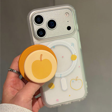 适用三星s25手机壳s24s23s22s21+黄线条苹果s20fe磁吸支架note20ultra磨砂N10网红超火s9s8plus秋冬U卡通可爱