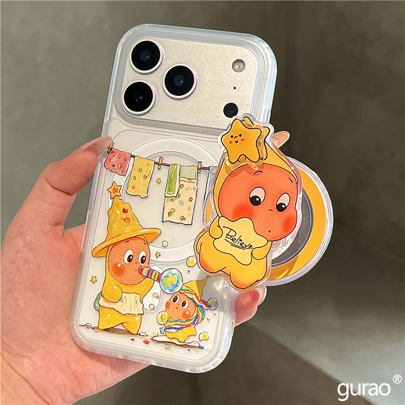 适用opporeno15/14/13手机壳Reno12/11/10/9/8/7星星人3/6pro旋转磁吸支架5k磨砂4se网红超火Ace2卡通renoace