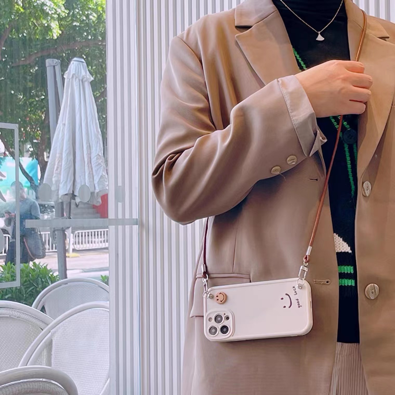 小米简约情侣冷淡风创意斜挎挂绳