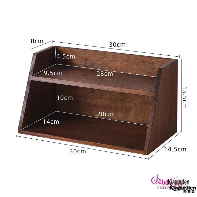 木质双层覆古收纳架实木办公室收纳整理架桌面置物架化妆品水杯架,文具电教/文化用品/商务用品,文创/手作/文化用品,淘宝优惠券,粉丝福利购,淘宝优惠卷