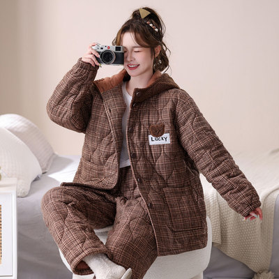 哲境女珊瑚绒大码睡衣保暖