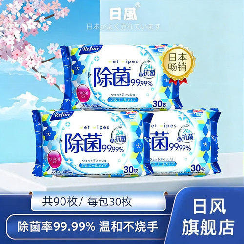 日风杀菌消毒随身装擦手湿纸巾