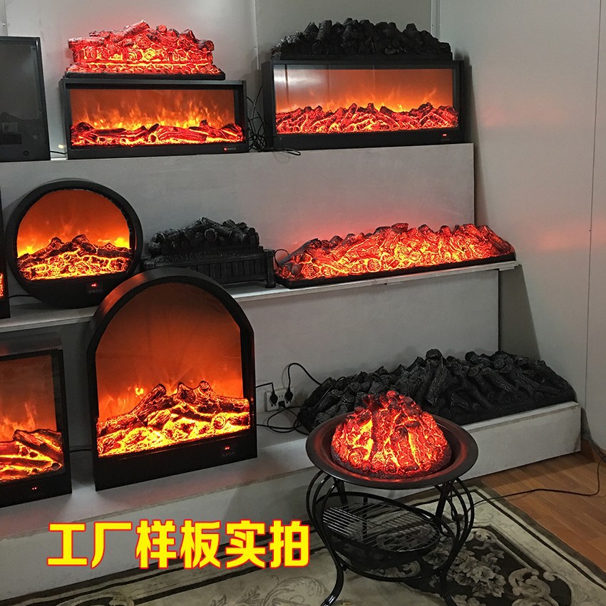 电子壁炉芯背景墙嵌入式仿真火焰欧式电壁炉客厅暖风取暖器家用