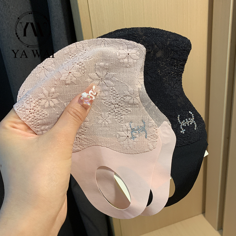 优雅气质蕾丝防晒口罩护眼角口罩防紫外线冰丝立体夏季防护面罩薄