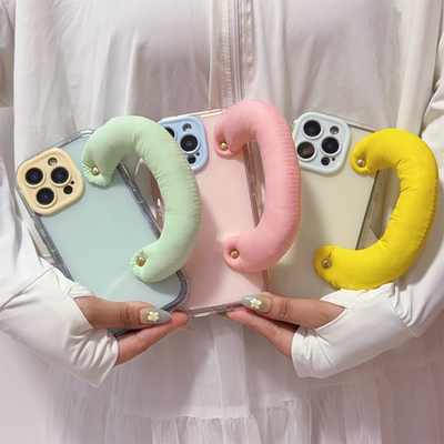 适用华为夏天手提腕带果冻手机壳