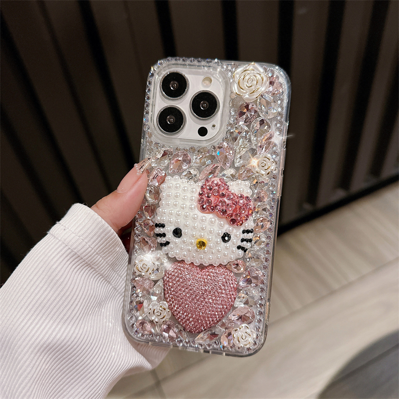 hellokitty猫满钻适用三星zflip6手机壳zflip5折叠屏w25爆闪fold6新款5高级感4奢华w24女生23高颜值flip4外壳