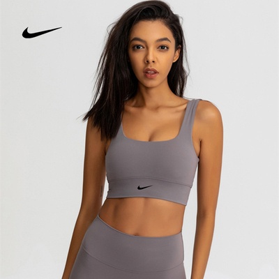 nike耐克运动内衣女美背高强度瑜伽文胸可拆胸垫聚拢健身背心式
