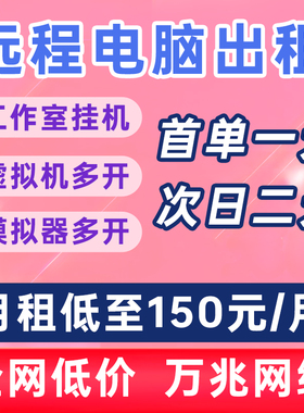 远程电脑出租云渲染E5服务器租用游戏物理机虚拟机模拟器多开2696