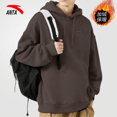 安踏连帽卫衣青少年宽松大码上衣