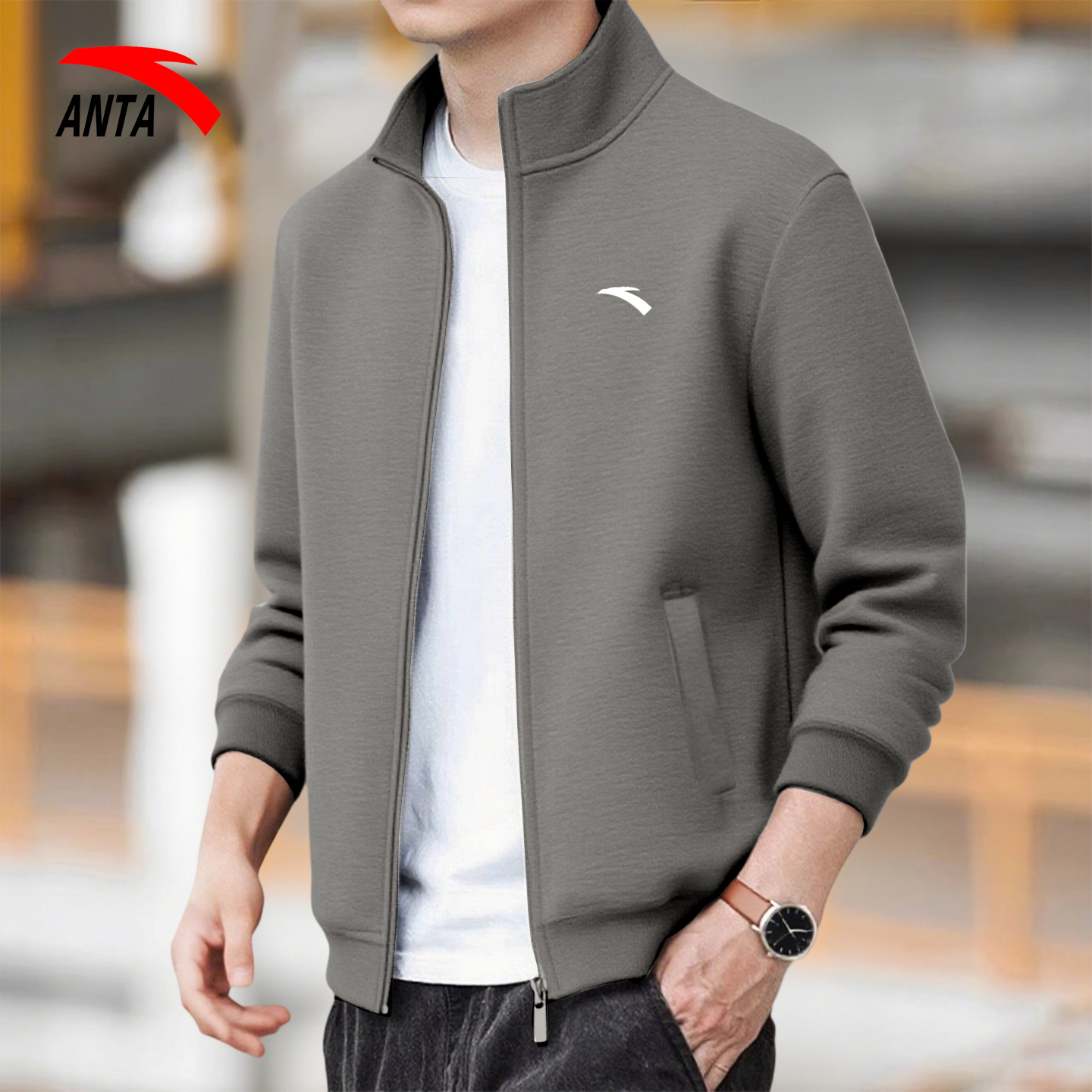 安踏官方旗舰新款运动服男士夹克