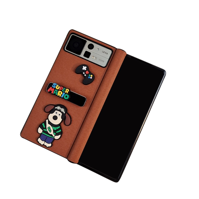 适用小米mixfold2皮纹卡通手机壳