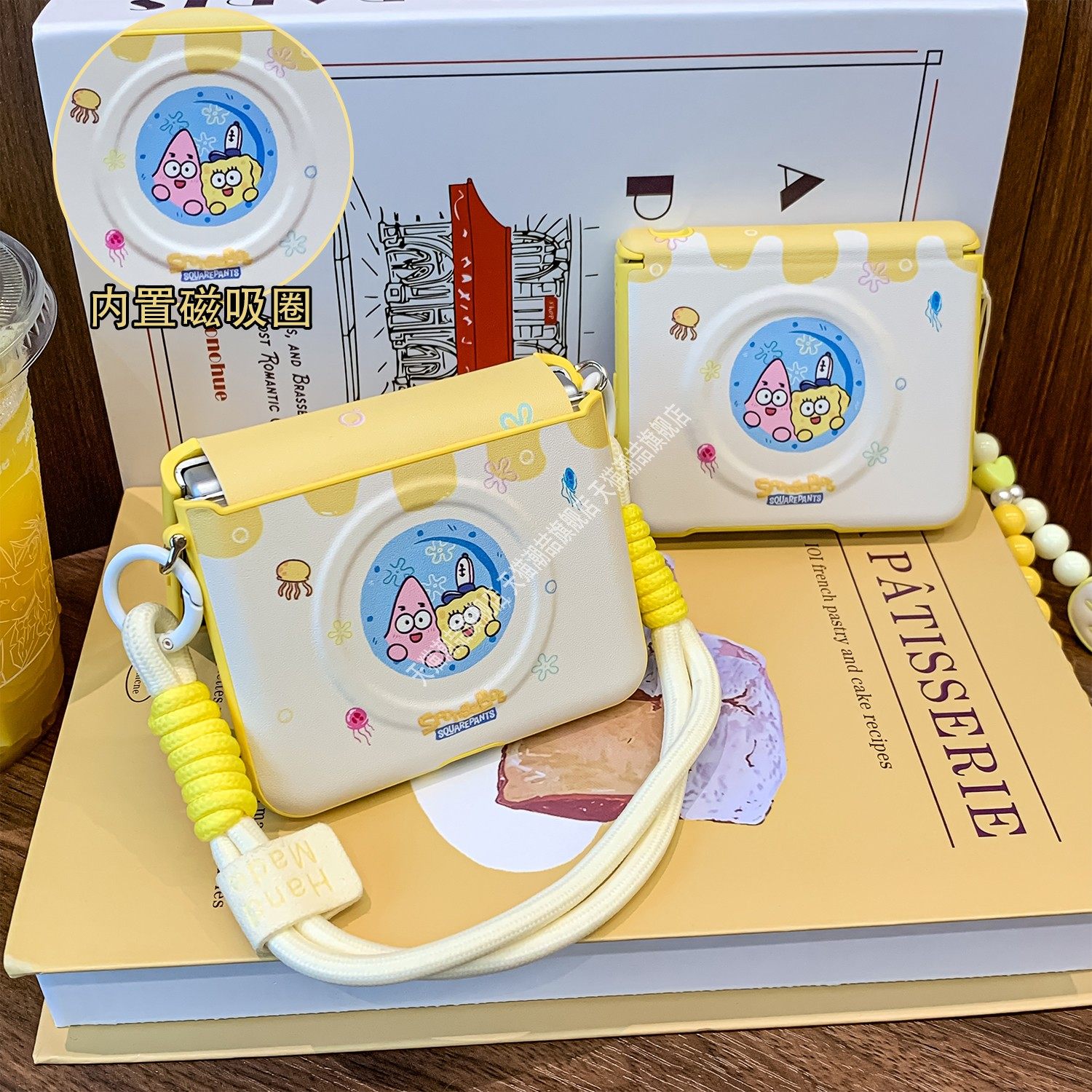 适用华为purax折叠手机壳新款purax典藏版全包中轴小米flip支持车载磁吸无线充电荣耀vflip壳膜/镂空气囊卡通