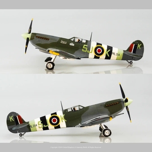 1/72英国喷火战斗机MK392第144联队约翰尼飞机军事模型仿真摆件