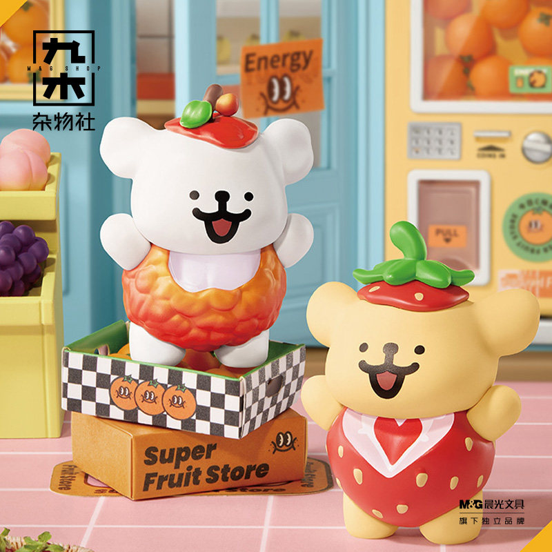 九木杂物社线条小狗快餐店系列盲盒迷你公仔可爱手办桌面装饰礼物