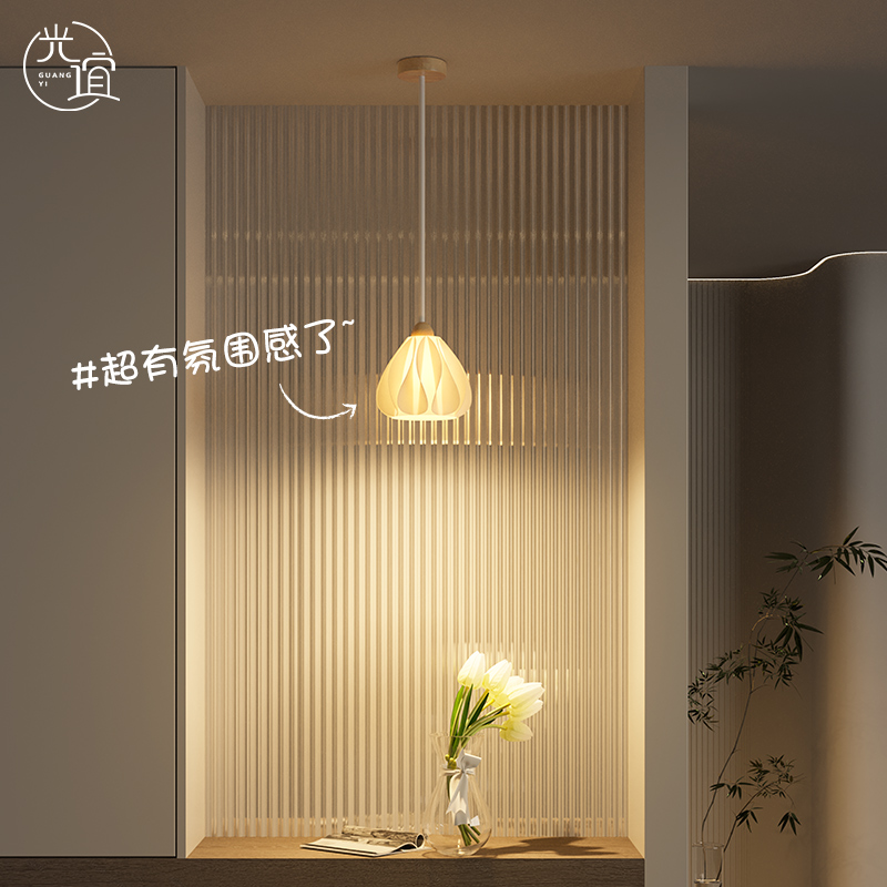 法式复古玄关小吊灯门厅过道氛围灯卧室床头吊线灯奶油风