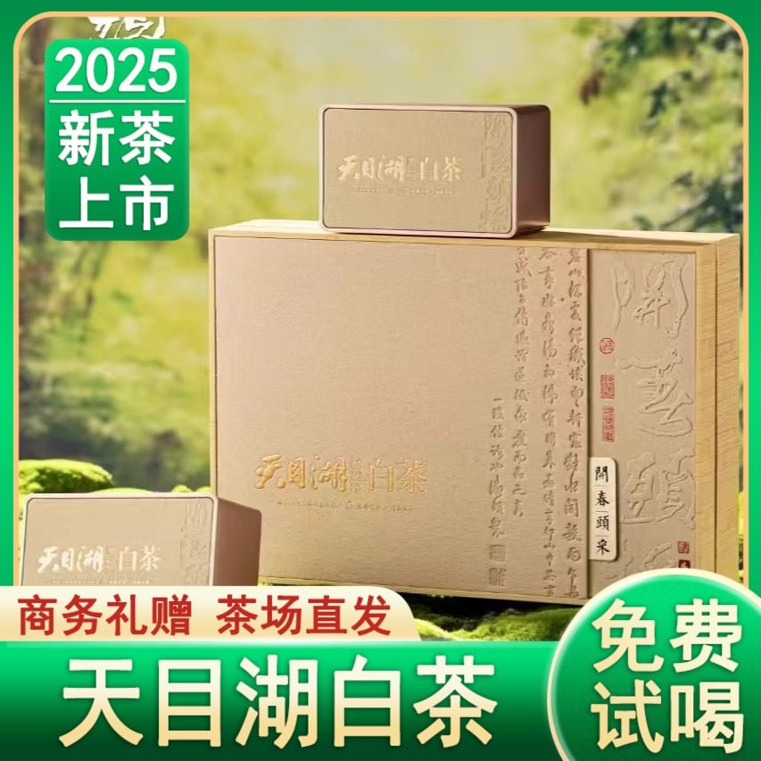 2025新茶天目湖白茶叶礼盒明前早春特级茶场直发250克包邮