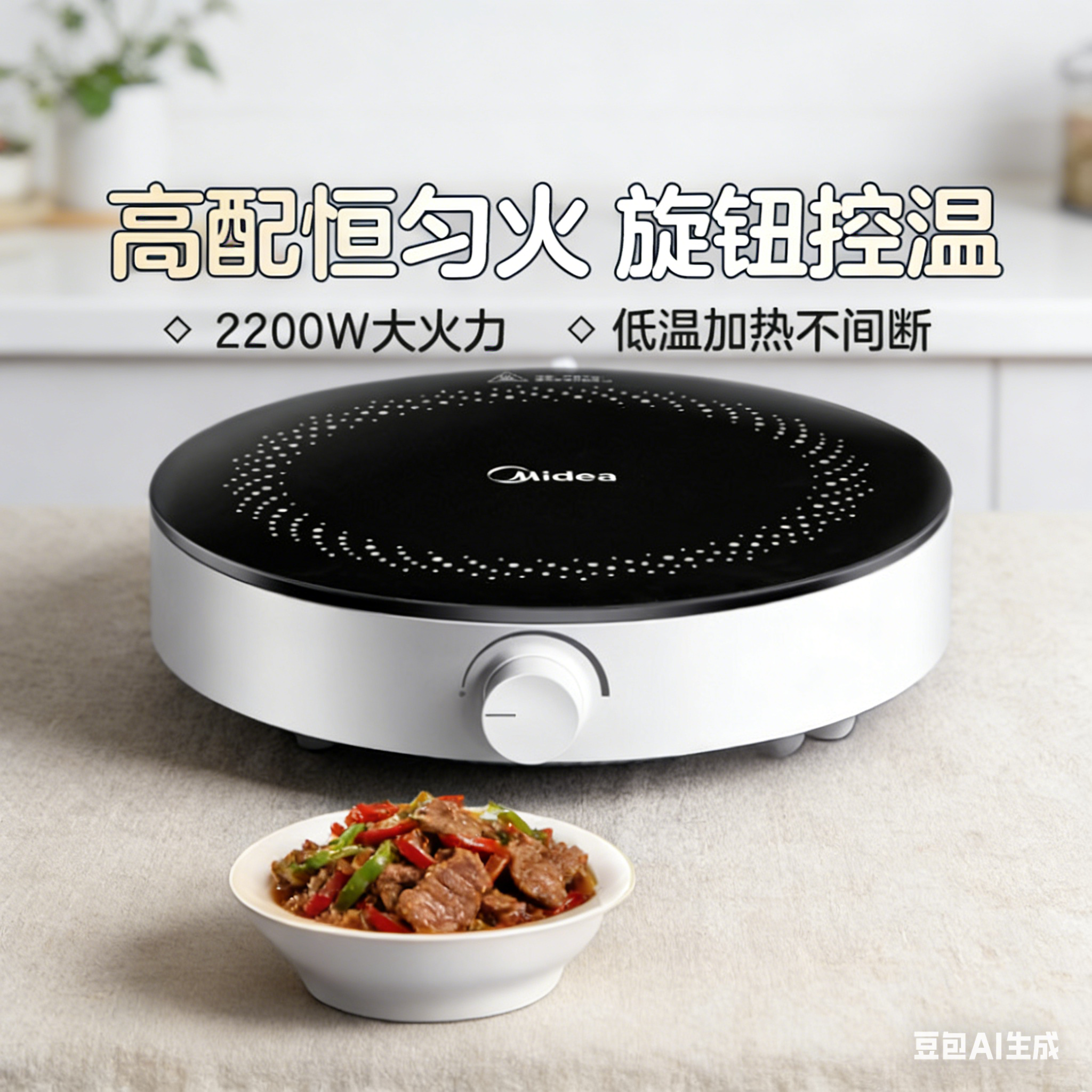 美的电磁炉旋钮易操作22H0107