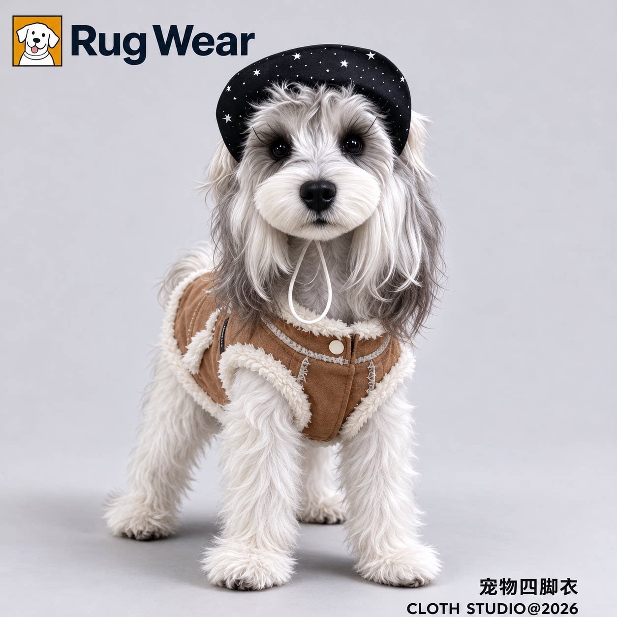 Rug宠物四脚衣狗狗加厚冬季户外服装中小型犬保暖马甲背心