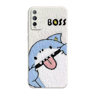 淘气鲨鱼华为荣耀play4Tpro手机壳AQM一AL10新款honorplay4tpor硅胶套4t男pro女全包aqmal防摔4tplaypro适用